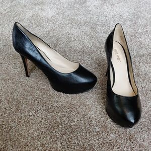 Nine West Juliette Leather Black Platform Pump
